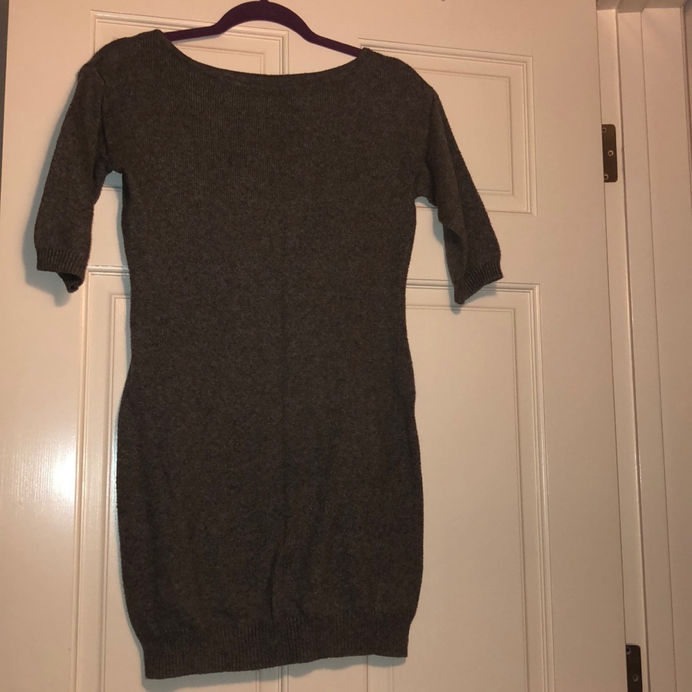 Grey sweater dress